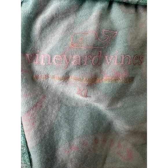 Vineyard Vines Cay Floral Island Paradise Blue & Pink Lounge Pajama Shorts Sz XL - Picture 6 of 7